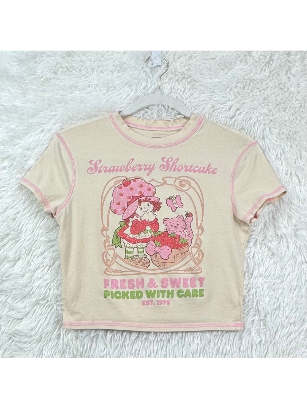 Strawberry Shortcake Baby Tee Graphic Shirt Small
